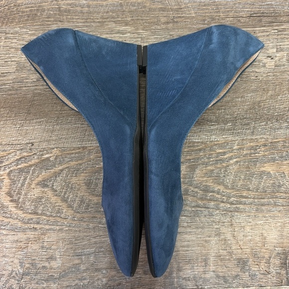 Franco Sarto FELICE D’Orsay Blue Suede Heeled Wedge 8.5 - Picture 8 of 11
